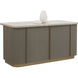 Cataldi Cappuccino / Brushed Gold Kitchen Island